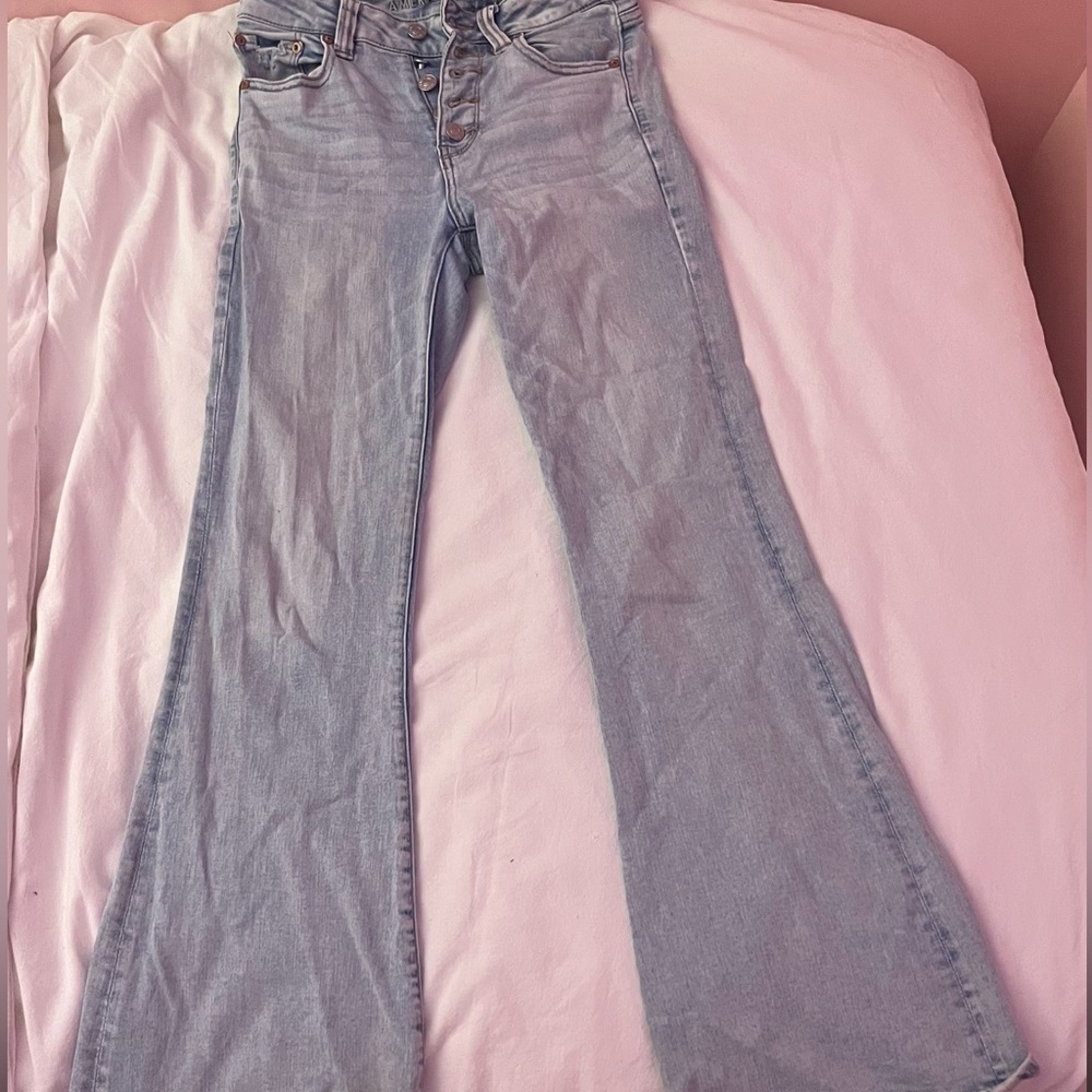 Light Blue Wash Flare Jeans